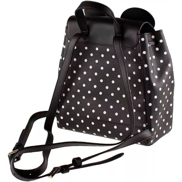 S NWB Kate Spade Disney Minnie Mouse Flap Black Leather Backpack K4642 main image 9